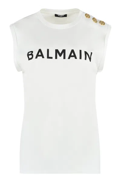 BALMAIN BALMAIN COTTON TANK TOP