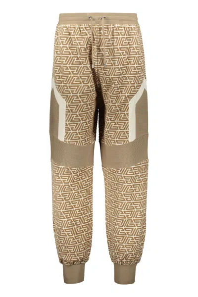 Balmain Cotton Track-pants In Khaki