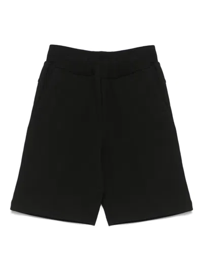 Balmain Kids' Cotton Track Shorts In Black