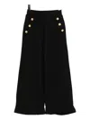 Balmain Button-detailed Trousers In Black