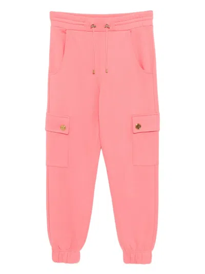 Balmain Cotton Trousers In Pink