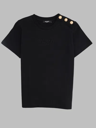 Balmain Cotton T-shirt In Black