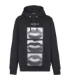 Balmain Men's Lips Print Hoodie In Black