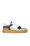Balmain B-court Flip Leather Trainers In Gray