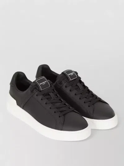 BALMAIN COURT LOW TOP SNEAKER RUBBER SOLE