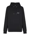 Balmain Logo-patch Cotton Hoodie In Black