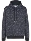 Balmain Couture Label-print Hoodie In Black
