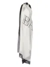 Balmain Couture Printed Two-tone Beach Wrap In Gray