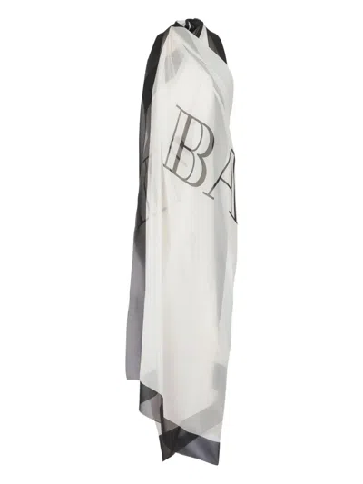 Balmain Couture-print Cover-up In Gray