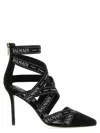 Balmain 'couture Ribbon-print' Pumps In Black