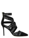 Balmain Couture 95 Ribbon Pumps In Noir