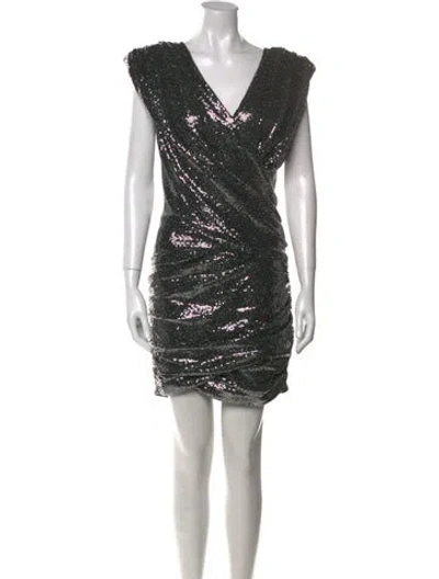 Pre-owned Balmain Cowl Neck Mini Dress W/ Tags