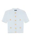 Balmain Four Pocket Cardigan In Beis Claro