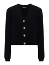 Balmain Classic Short Cardigan In Black