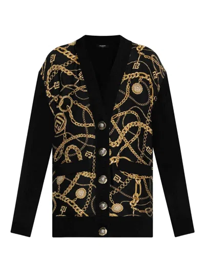 BALMAIN CÁRDIGAN - NEGRO