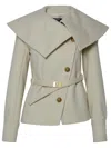 BALMAIN BALMAIN CREAM WOOL SHORT COAT