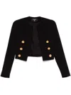 Balmain Crepe Jacket In Black