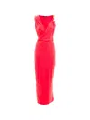 Balmain Chain-strap Draped Jersey Ankle Dress In Pink