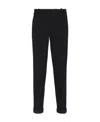 Balmain Embroidered Crepe Straight-leg Tailored Trousers In Black