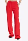 BALMAIN CREPE STRAIGHT-LEG TAILORED PANTS