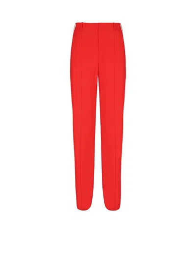 BALMAIN CREPE STRAIGHT-LEG TAILORED TROUSERS