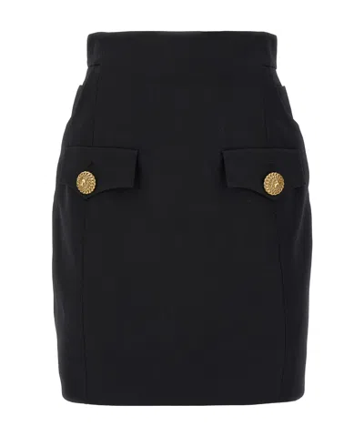 BALMAIN BALMAIN ZIP-UP MINI SKIRT