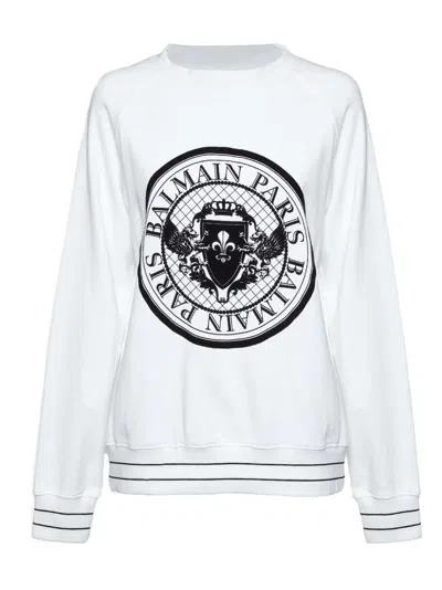 Pre-owned Balmain Crest-motif Sweatshirt