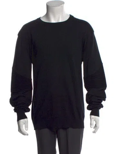 Pre-owned Balmain Crew Neck Long Sleeve Sweatshirt In Black