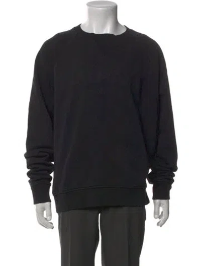 Pre-owned Balmain Crew Neck Long Sleeve Sweatshirt In Black