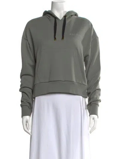 Pre-owned Balmain Crew Neck Long Sleeve Sweatshirt In Green
