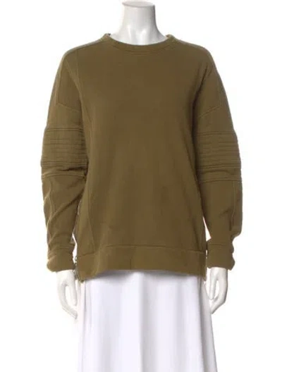 Pre-owned Balmain Crew Neck Long Sleeve Sweatshirt In Green