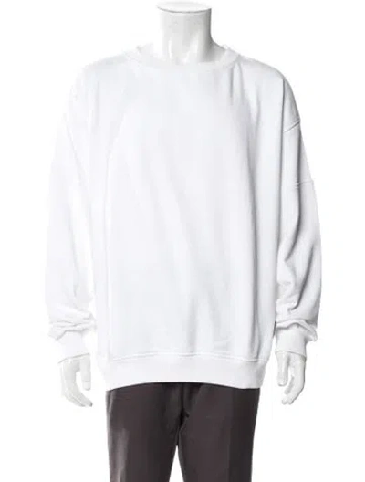 Pre-owned Balmain Crew Neck Long Sleeve Sweatshirt In White