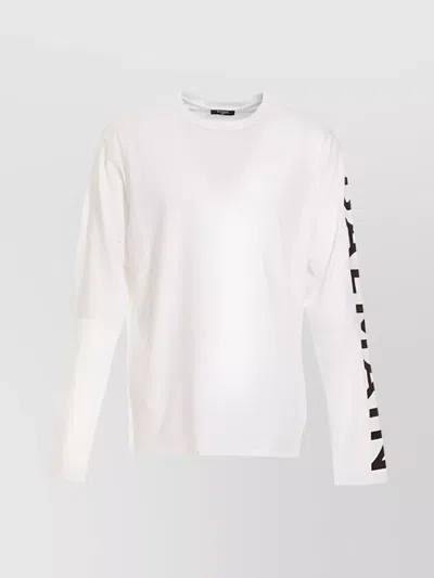 BALMAIN CREW NECK LONG SLEEVES T-SHIRT