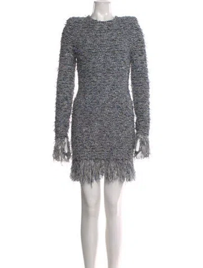 Pre-owned Balmain Crew Neck Mini Dress