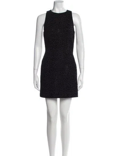 Pre-owned Balmain Crew Neck Mini Dress W/ Tags In Black