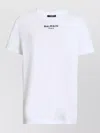 Balmain Crew Neck Nylon Blend Silk Top In White