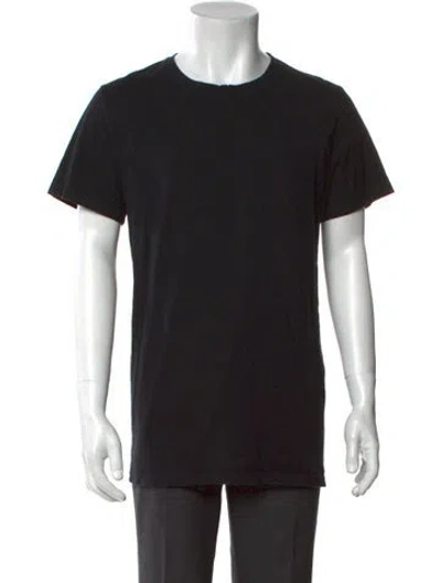 Pre-owned Balmain Crew Neck Short Sleeve T-shirt In Black