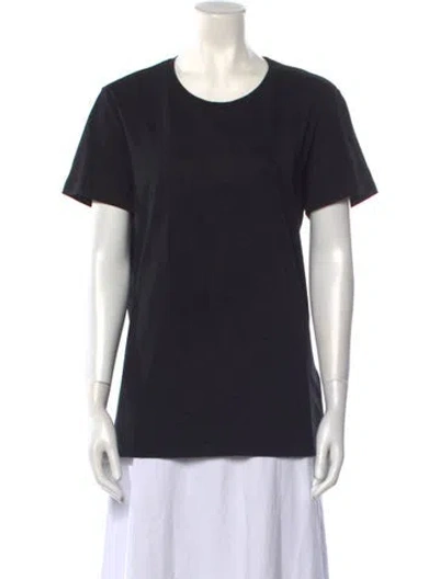Pre-owned Balmain Crew Neck Short Sleeve T-shirt In Black