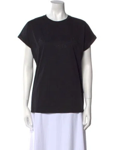 Pre-owned Balmain Crew Neck Short Sleeve T-shirt In Black