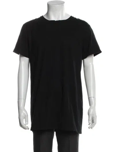 Pre-owned Balmain Crew Neck Short Sleeve T-shirt In Black
