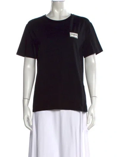 Pre-owned Balmain Crew Neck Short Sleeve T-shirt In Black