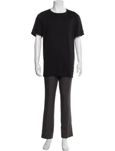 Pre-owned Balmain Crew Neck Short Sleeve T-shirt In Black