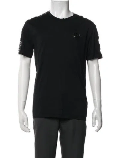 Pre-owned Balmain Crew Neck Short Sleeve T-shirt In Black