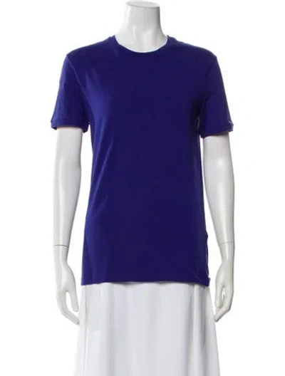 Pre-owned Balmain Crew Neck Short Sleeve T-shirt In Blue