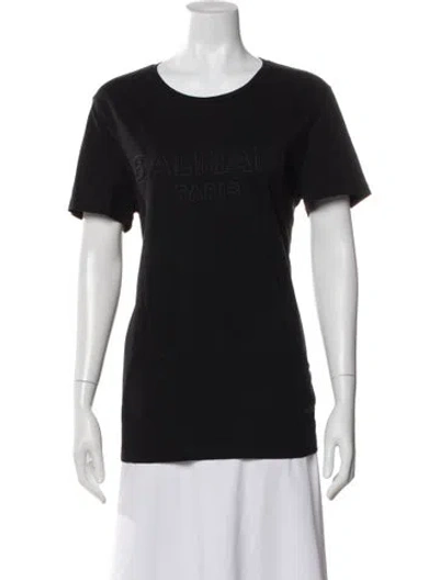 Pre-owned Balmain Crew Neck Short Sleeve T-shirt In Gray