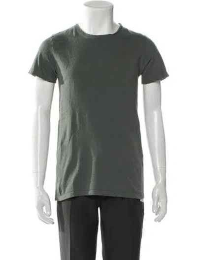 Pre-owned Balmain Crew Neck Short Sleeve T-shirt In Green