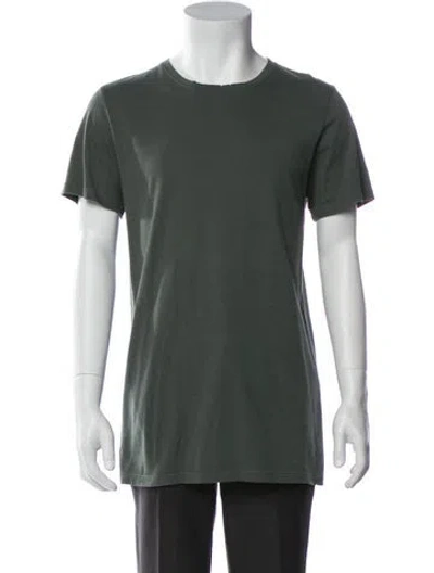 Pre-owned Balmain Crew Neck Short Sleeve T-shirt In Green