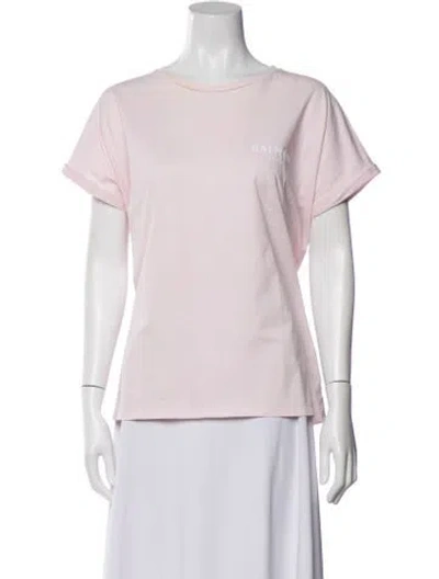 Pre-owned Balmain Crew Neck Short Sleeve T-shirt In Pink