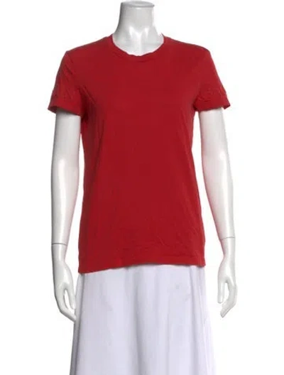 Pre-owned Balmain Crew Neck Short Sleeve T-shirt In Red