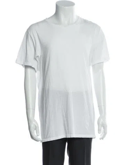 Pre-owned Balmain Crew Neck Short Sleeve T-shirt In White